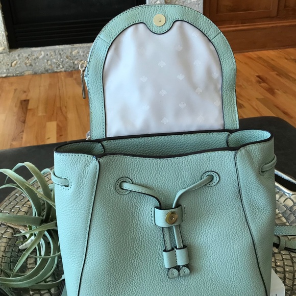 KATE SPADE MEDIUM FLAP PEBBLED LEATHER BACKPACK - Picture 5 of 15